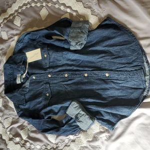 NWT Denim Button Down Shirt
